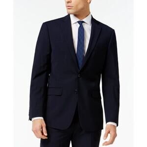 NWT Calvin Klein Men's Slim Fit Suit Jacket Solid Navy 38R
